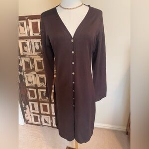 Brown Button-Down cardigan sweater - size L
